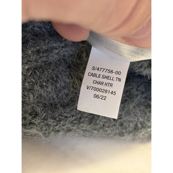 Old Navy Women Medium Gray Cable Knit Turtleneck Sweater Vest Minimalist Peppy - Picture 7 of 11